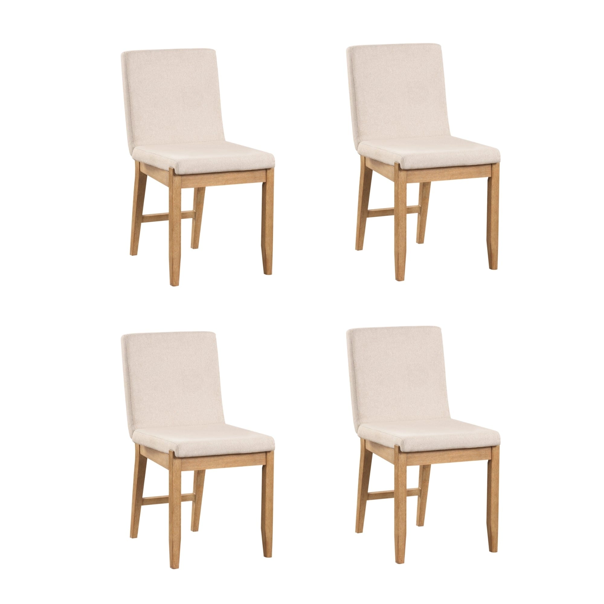 Gracie Modern Bar Stool, Boucle Upholstered Chair and Brushed Wooden Legs