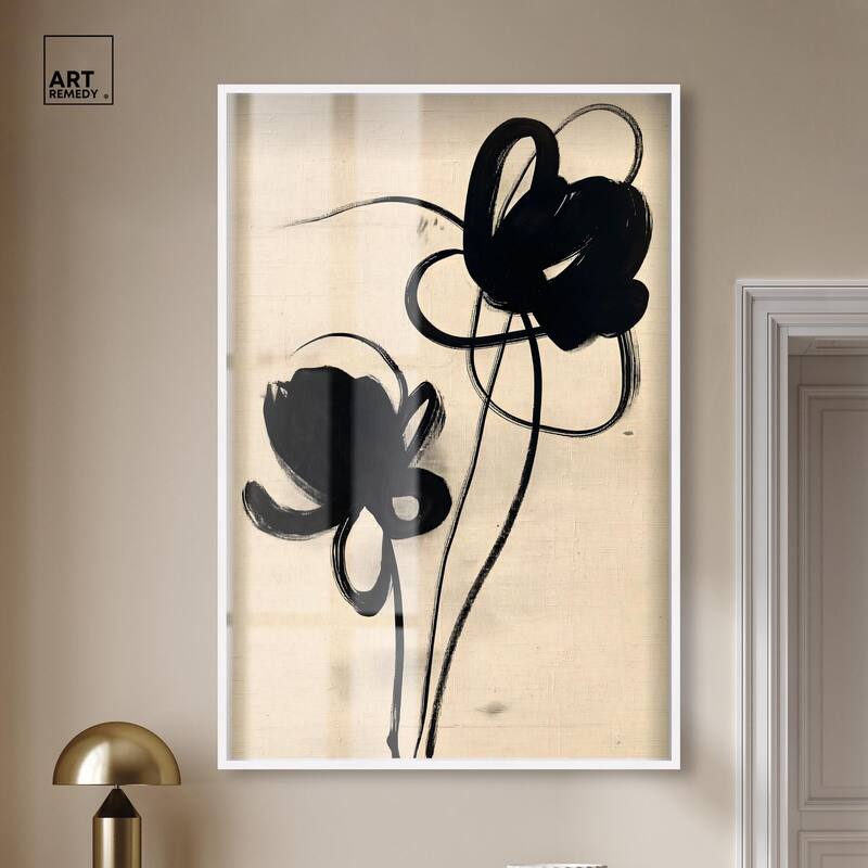 Florals in the Minimal I Shadowbox by Art Remedy