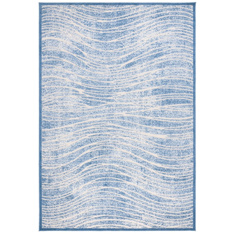 SAFAVIEH Cottage Yadviga Transitional Indoor/Outdoor Rug - 8' x 11'2" - Blue