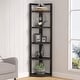 preview thumbnail 10 of 26, Tribesigns Industrial 5 Tier Corner Shelf/Bookshelf /Bookcase/Plant Stand Black
