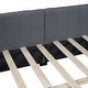 preview thumbnail 11 of 98, L-Shaped Backrest Daybed Upholstered Daybed Frame Classic Wood Slats Design with 2 Storage Drawers or Trundle, Full Size