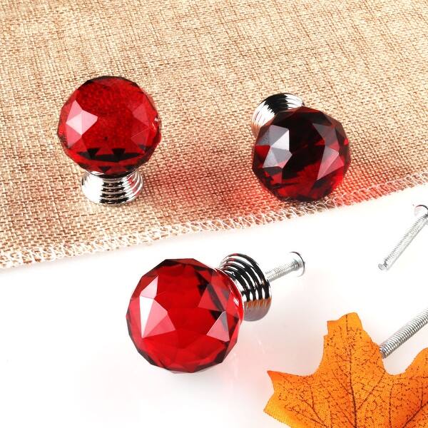 Shop 1 18 Crystal Glass Drawer Knobs Cabinet Pull Handle Round