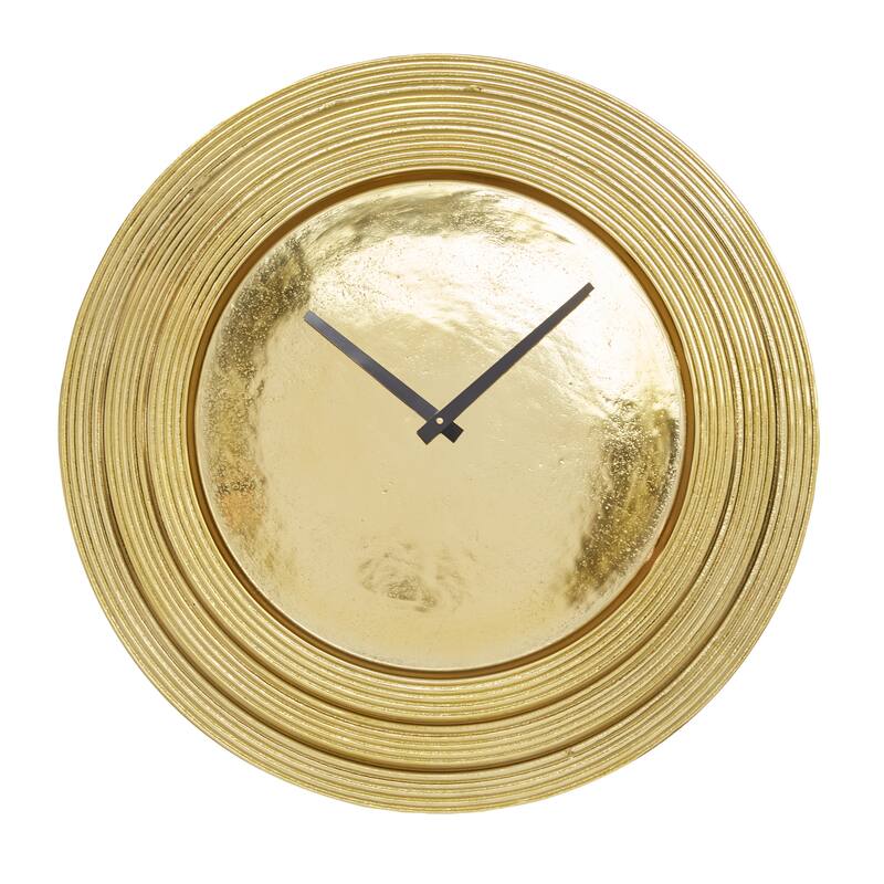 aluminum Glam Wall Clock No Theme 24 x 24 x 2 - 24 x 2 x 24Round