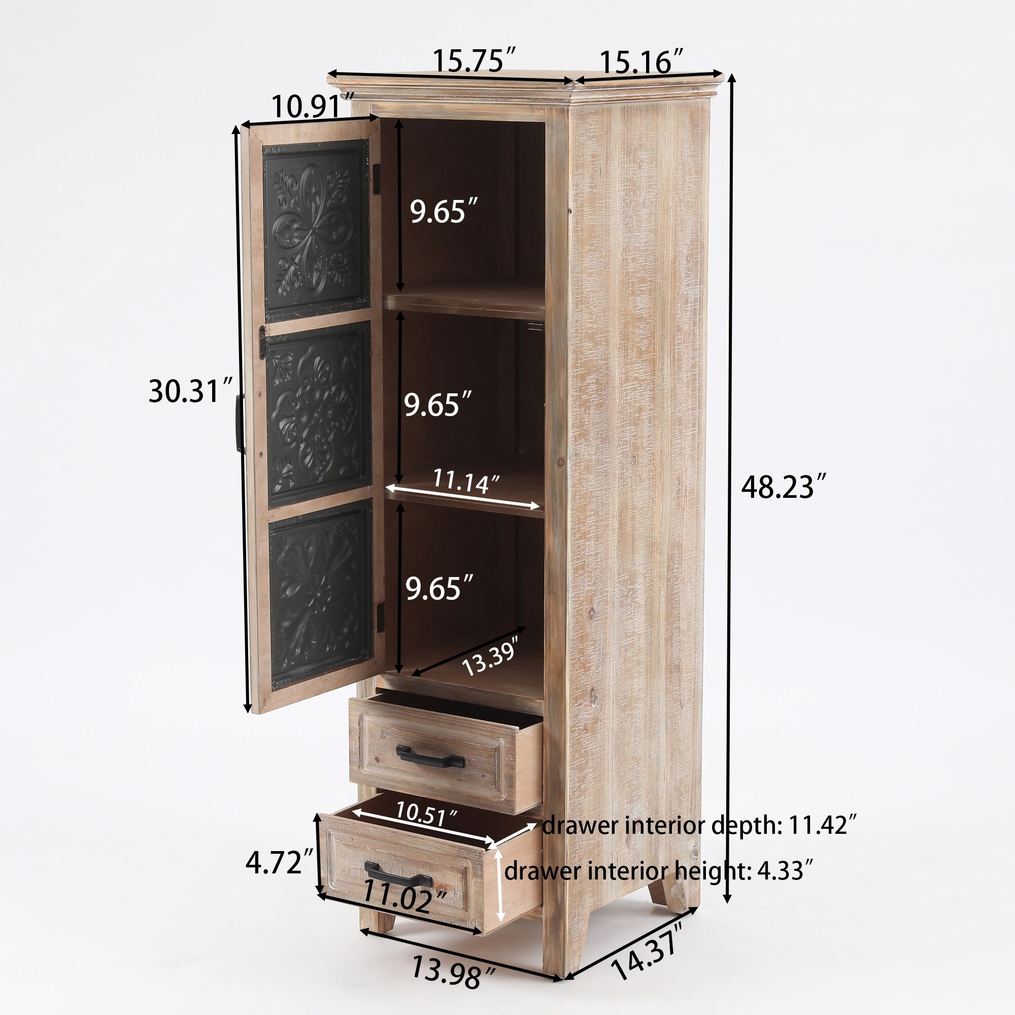 Tall Storage Cabinet w/ Drawers