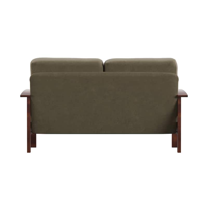 Hills Mission-Style Oak Loveseat by iNSPIRE Q Classic