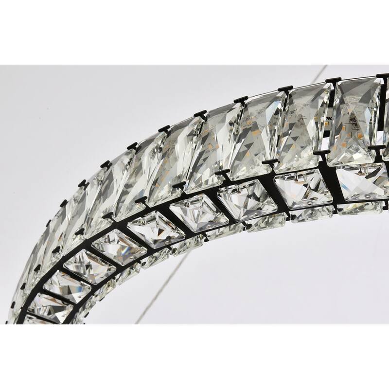 Indigo Home 31 inch LED round Single pendant in black