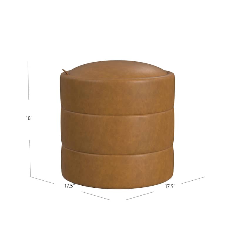HomePop Storage Round Ottoman