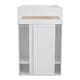 preview thumbnail 10 of 12, White Twin Loft Bed w/ Storage Wardrobe & Built-in Desk w/ 2 Drawers, Wood Multi-Functional Loft Bed Frame for Kids Teens Adults