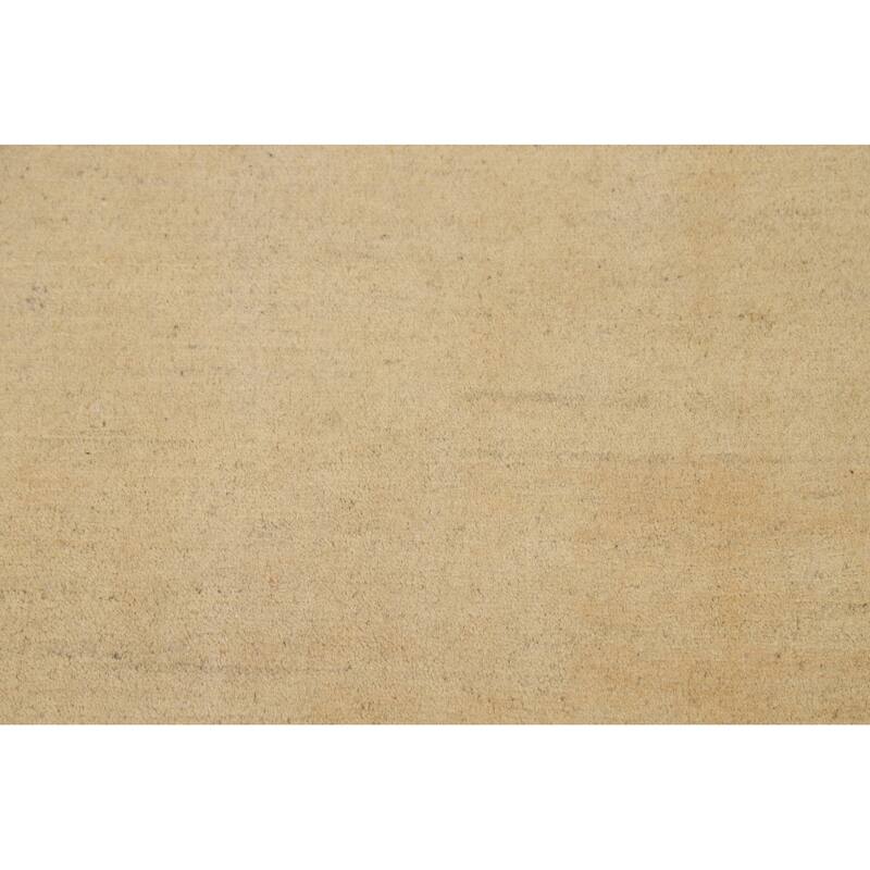 Modern Gabbeh Oriental Foyer Rug Solid Handmade Wool Carpet - 3'3"x 4'11"