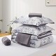 preview thumbnail 11 of 9, All Season Floral Printed Reversible 7-Piece Bed in a Bag With Sheet Set