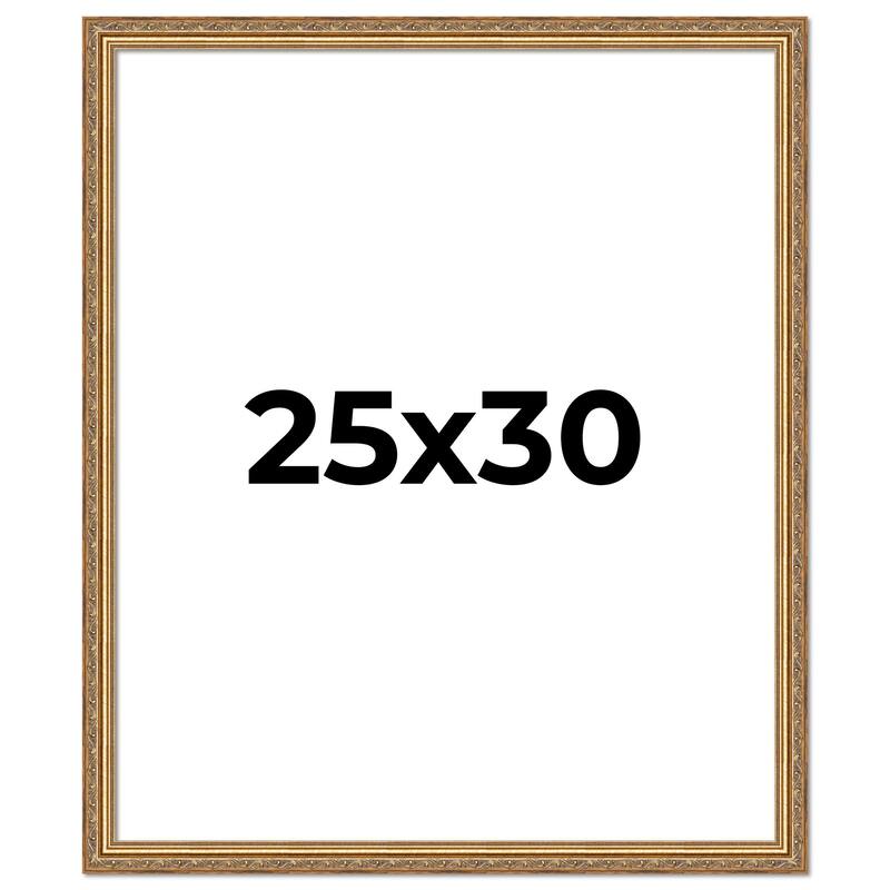 25x30 Frame Red Solid Wood Picture Frame Width 1.75 Inches | Interior Frame Depth 1 13/16 Inches