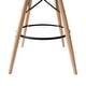 preview thumbnail 10 of 57, Counter Stool With Back Plastic Molded Wooden Eiffel Base For Kitchen Island Hotel Work High Chair
