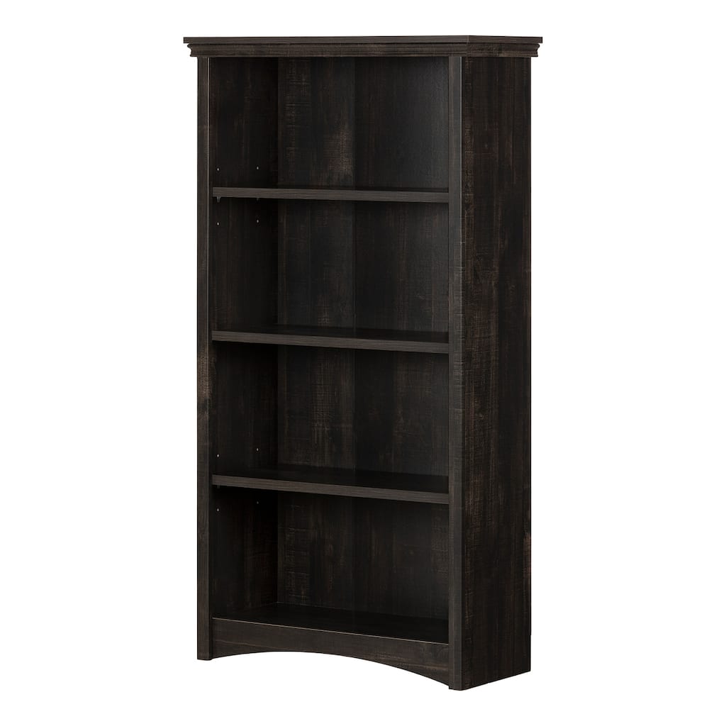 Retro Bookcase 4-Shelf Storage Unit - Vintage Style Display Shelves for Living Room, Bedroom, Office - 12.75
