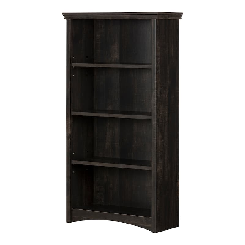 Retro Bookcase 4-Shelf Storage Unit - Vintage Style Display Shelves for Living Room, Bedroom, Office - 12.75