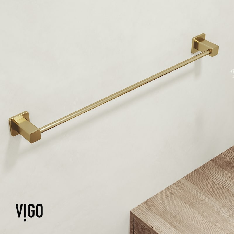 VIGO Meridian 3-Piece Bathroom Hardware Accessory Set with 24 in. Towel Bar, Toilet Paper Holder, Hand Towel Holder