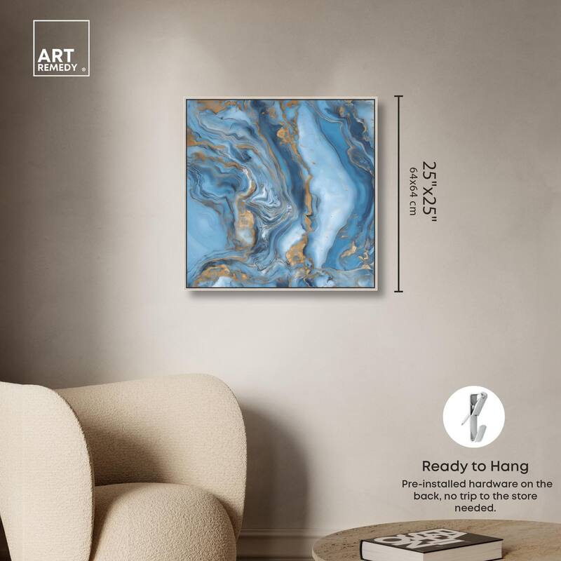 River Gold Canvas by Art Remedy