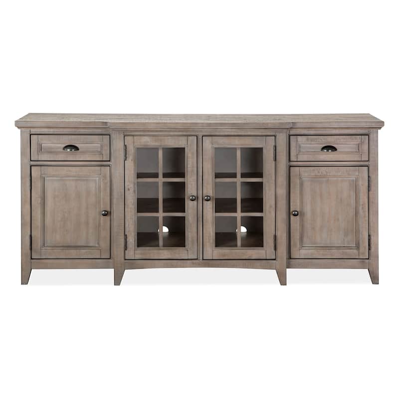 Magnussen Home Paxton Place Dovetail Grey 70" Console - 70"W x 18"D x 32"H