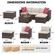 preview thumbnail 12 of 12, 5-Piece Patio Furniture Set, Weather Patio Set - PE Wicker