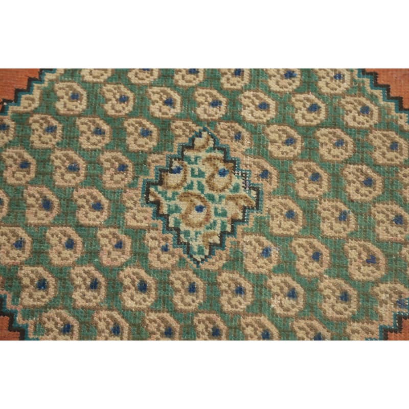 Hand Knotted Oriental 100% Wool Carpet Traditional Medallion Oranges & Rust Tabriz Area Rug - 6' 0'' X 4' 3''