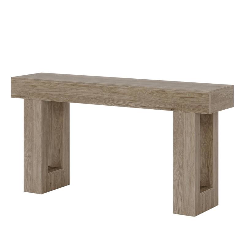 63"Farmhouse Console Table - Extra Long Narrow Sofa Table Behind Couch, Rustic Wood Entryway Table for Hallway, Living Room
