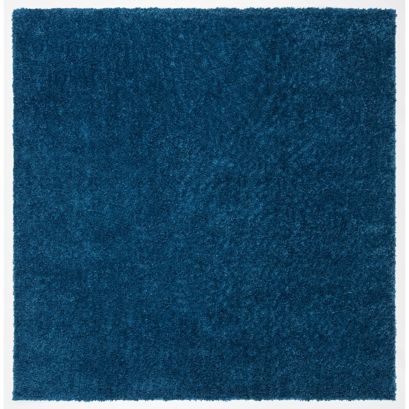 SAFAVIEH August Shag Solid 1.2-inch Thick Area Rug - 11' Square - Navy