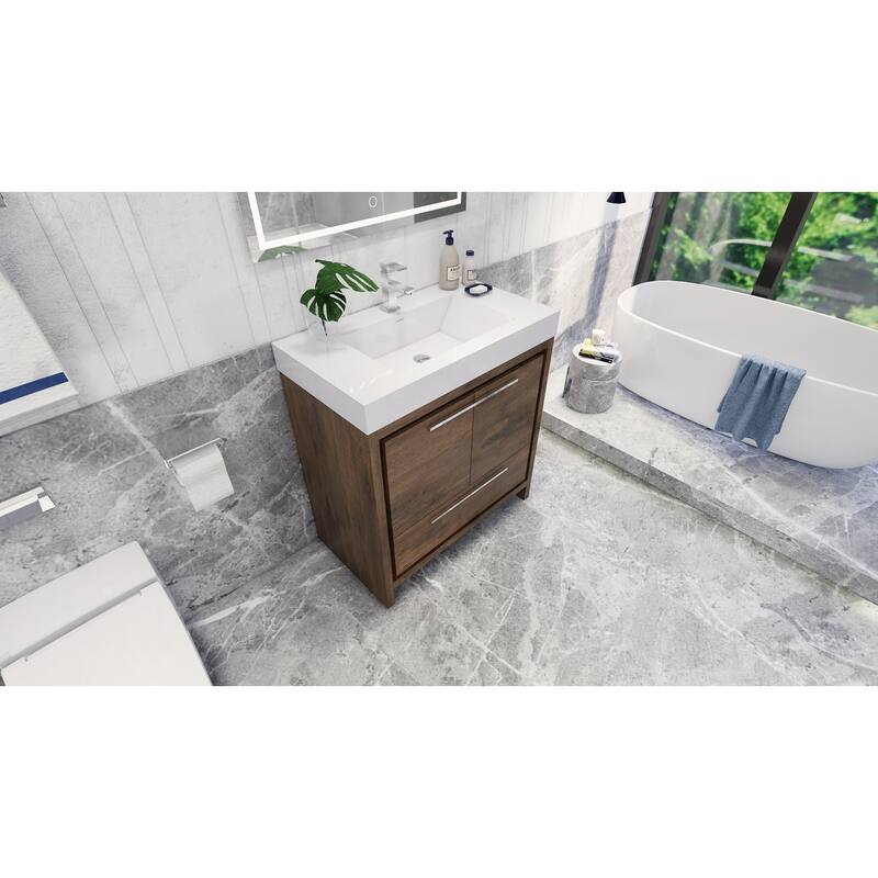 Dove 36'' Freestanding Vanity with Reinforced Acrylic Sink