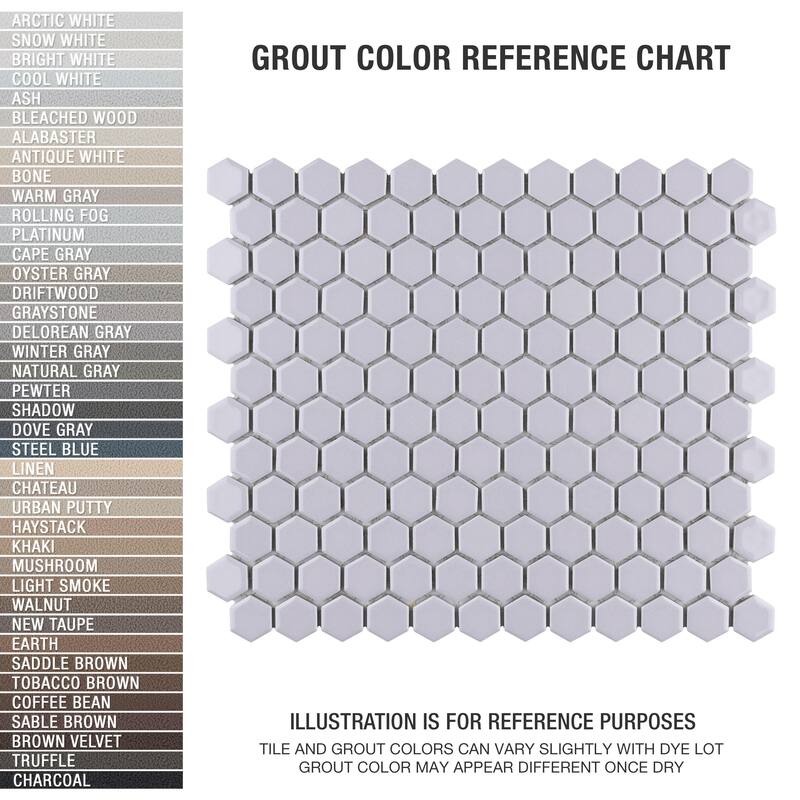 Merola Tile Metro 1" Hex Glossy Lavender 10-1/4" x 11-7/8" Porcelain Mosaic Floor and Wall Tile