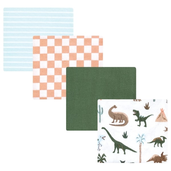 slide 1 of 1, Hudson Baby Boys Cotton Flannel Receiving Blankets, Retro Dinosaur, One Size - Retro Dinosaur - One Size One Size - Retro Dinosaur
