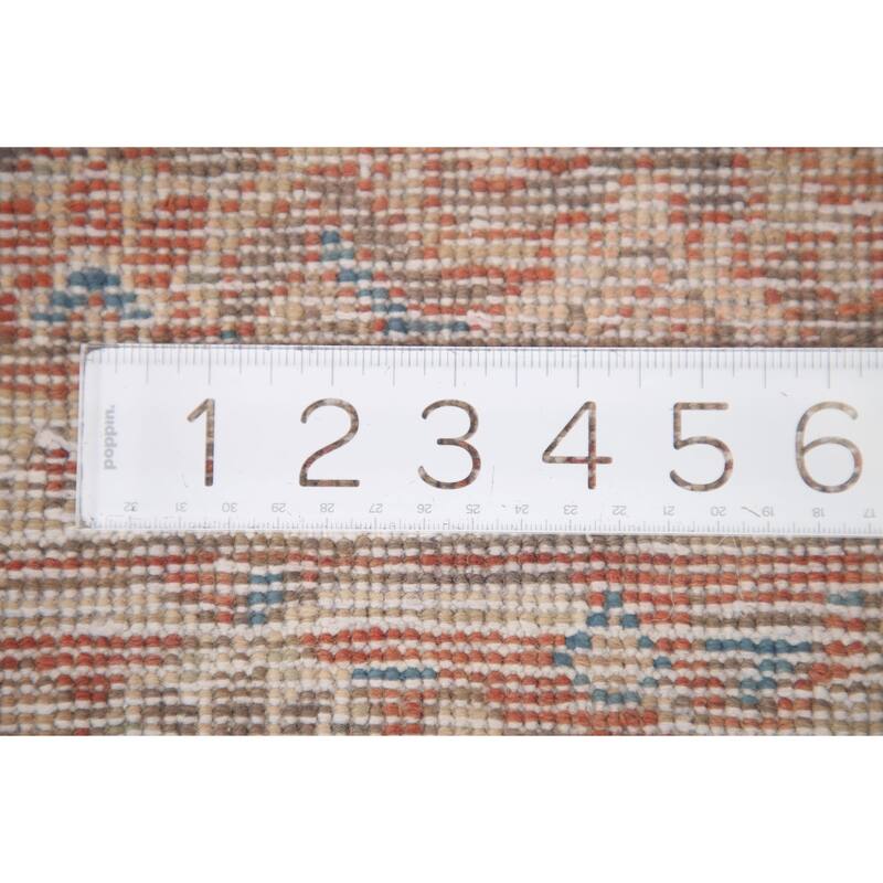 Hand Knotted Oriental 100% Wool Carpet Traditional All-Over Greys & Charcoal Mahal Runner Rug - 10' 2'' X 3' 7''