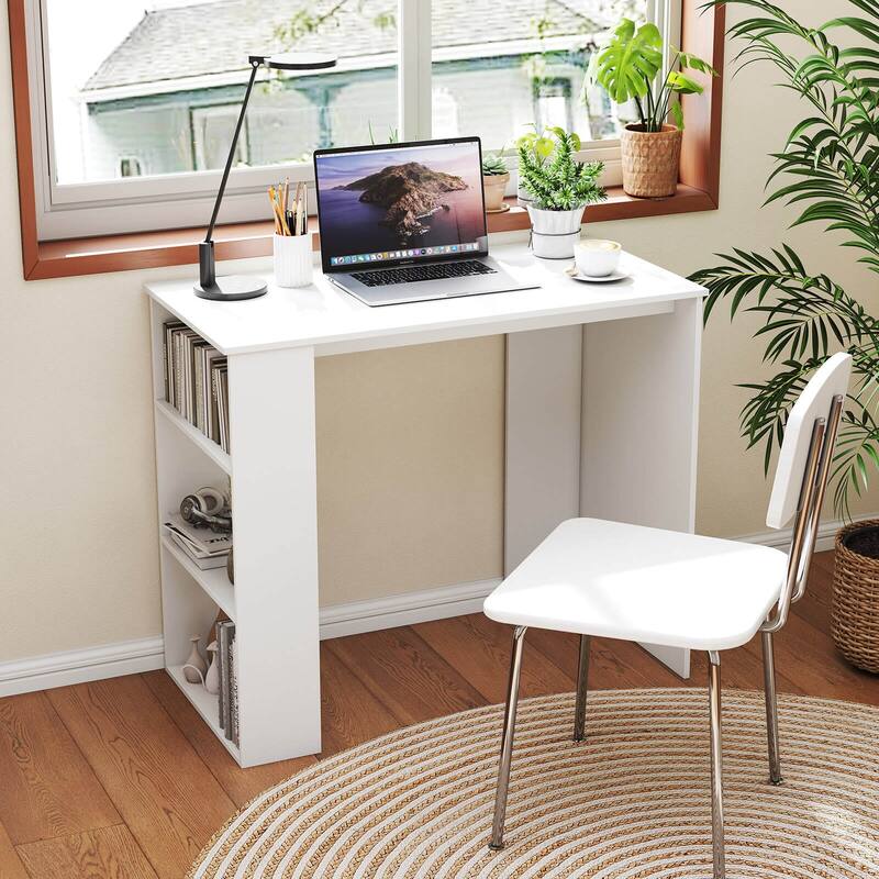 Costway 35.5" Compact PC Laptop Desk Modern Style Office Study Desk - See Details