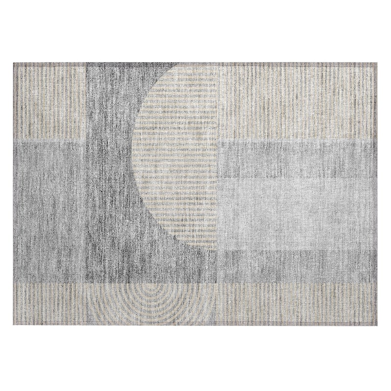 Machine Washable Indoor/ Outdoor Chantille Modern Deco Rug