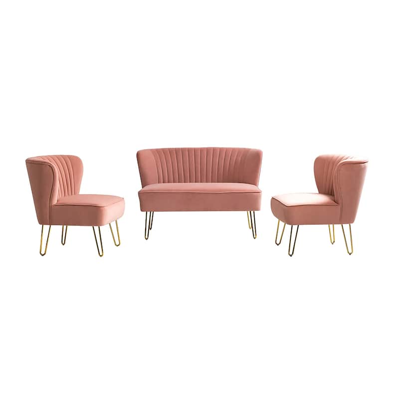 Barto 45" 3 Piece Living Room Set by HULALA HOME