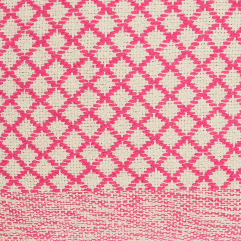 Mina Victory Life Styles Lattice With Tassels 18"X18" Indoor Throw Pillow