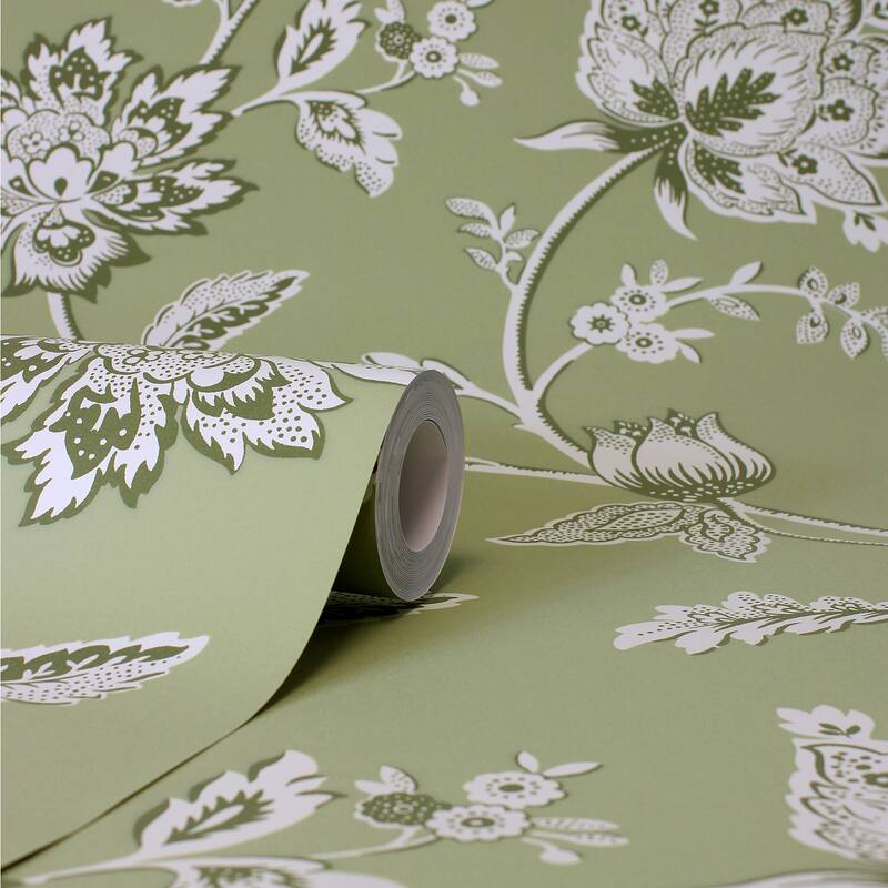 Fine Decor Juliette Sage Jacobean Wallpaper
