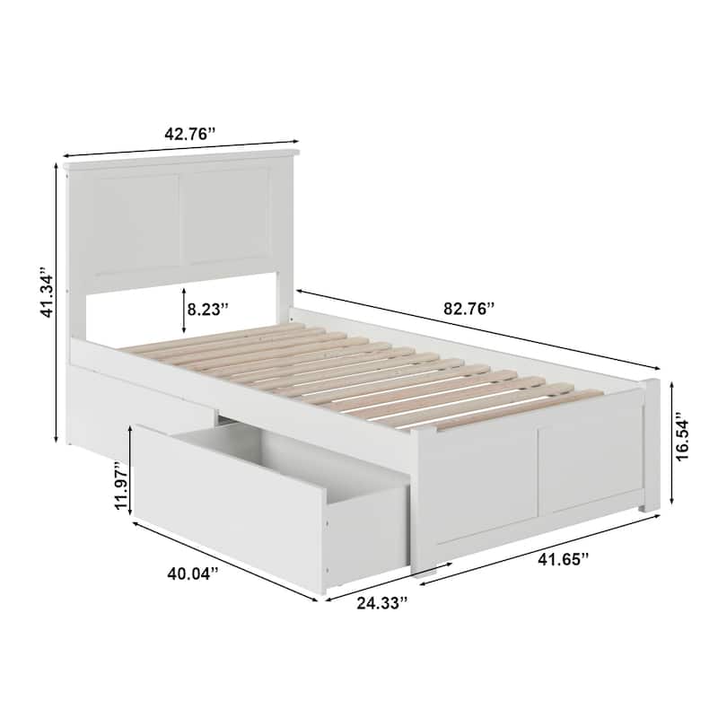 Madison Platform Bed with Footboard and Storage Drawers