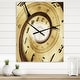 preview thumbnail 8 of 12, Designart 'Endless Time Spiral' Oversized Contemporary Wall CLock 18 in. wide x 23 in. high