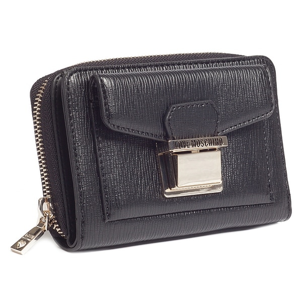 Moschino JC5549 0000 Black Zip Around Wallet - 7.5-4-1.2