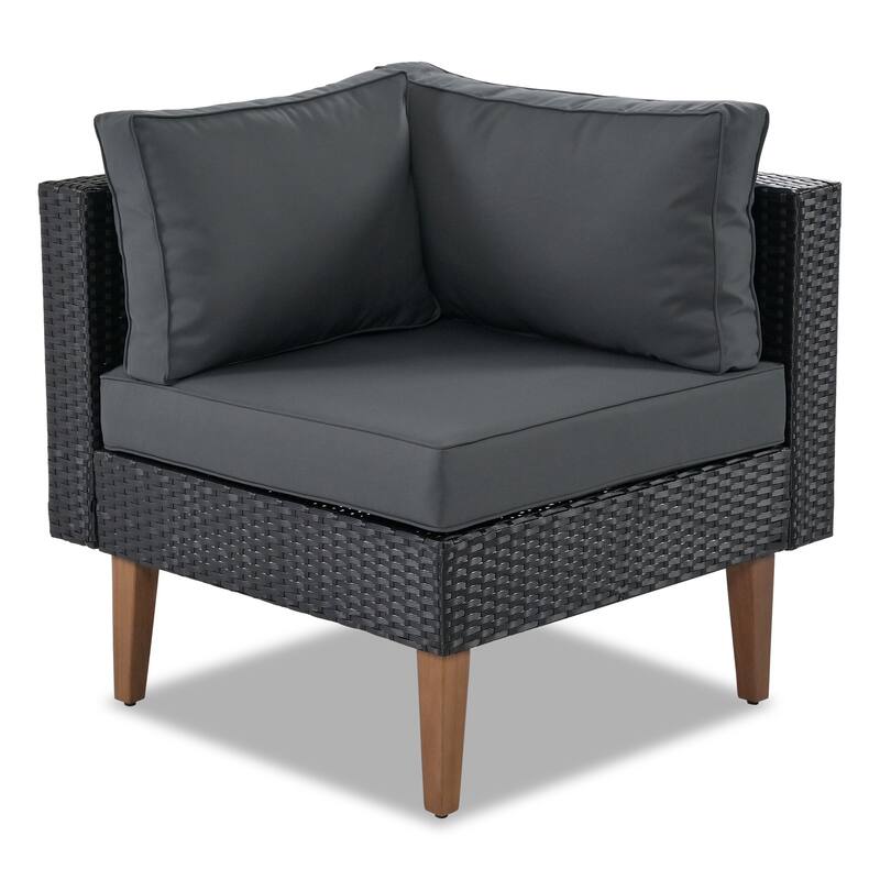 Outdoor Wicker Weaving Conversation Combo Set of 4