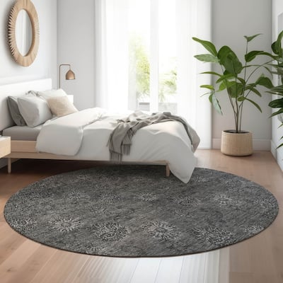 Premium Washable Super Soft Floral Imprint Mayfield Rug