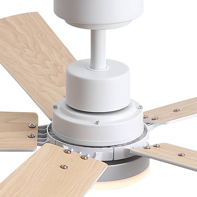 52" Lowe Profile Ceiling Fan with Light and Plywood Blades