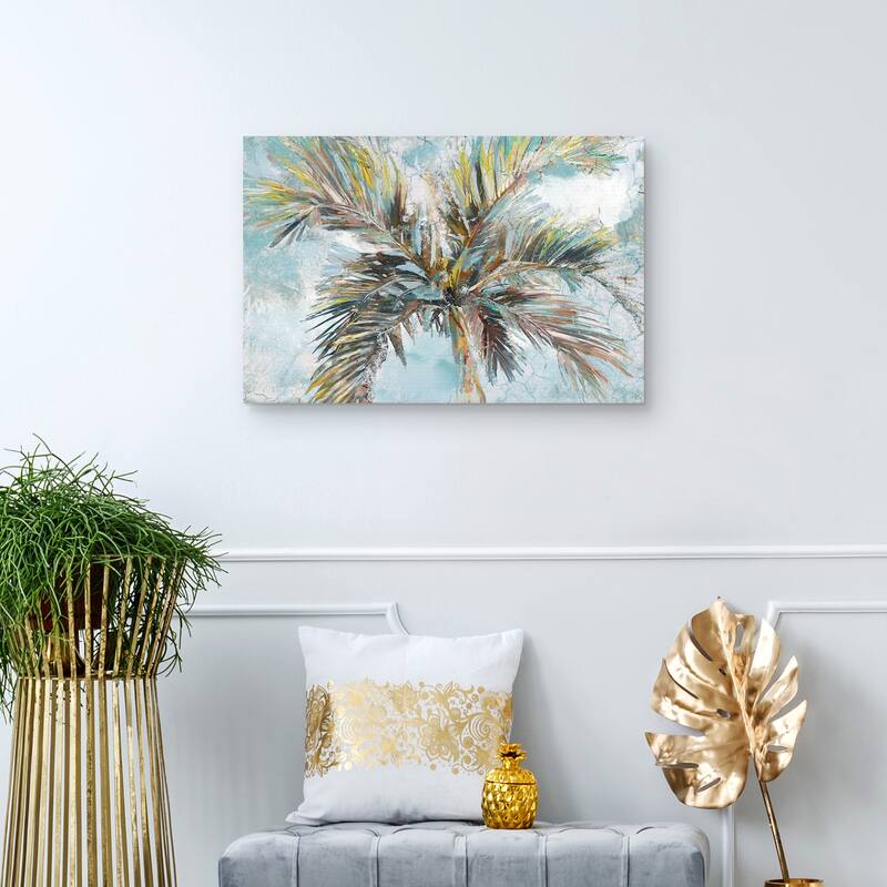 Inlet Palms by Studio Arts Canvas Art Print