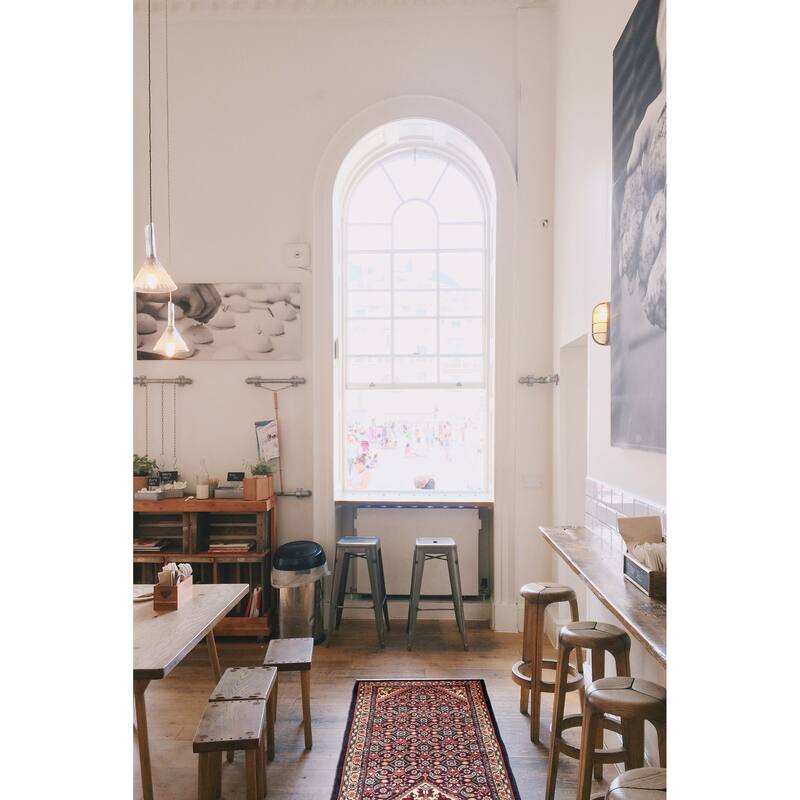 ECARPETGALLERY Hand-knotted Andelz Navy Wool Rug - 3'5 x 10'5