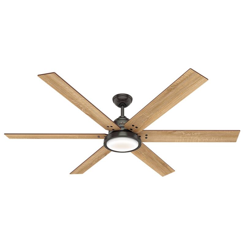 Hunter 70" Warrant Windmill Ceiling Fan with LED Light Kit and Wall Control - Farmhouse, Industrial, Contemporary
