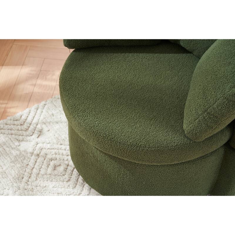31.5" Swivel Barrel Chair with Storage