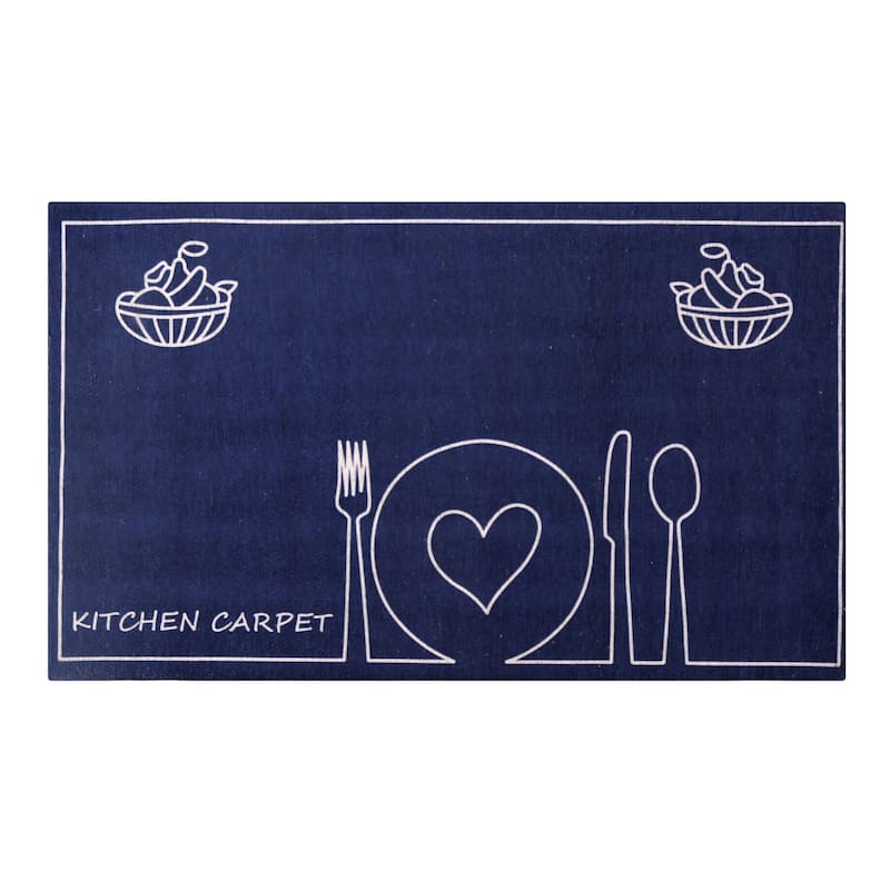 Luxurious Woven Cotton Cushioned Thick Kitchen Mat Rug - Anti-Fatigue, Anti-Skid, - 18''x30''