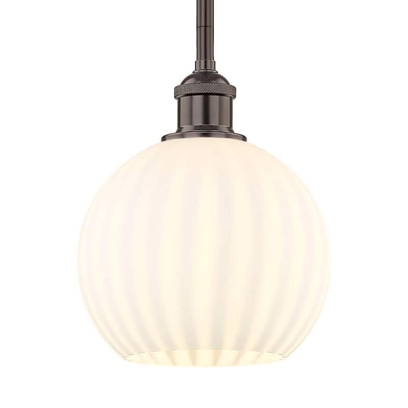 Innovations Lighting 616-1S 10 8 White Venetian Pendant White Venetian - Oil Rubbed Bronze