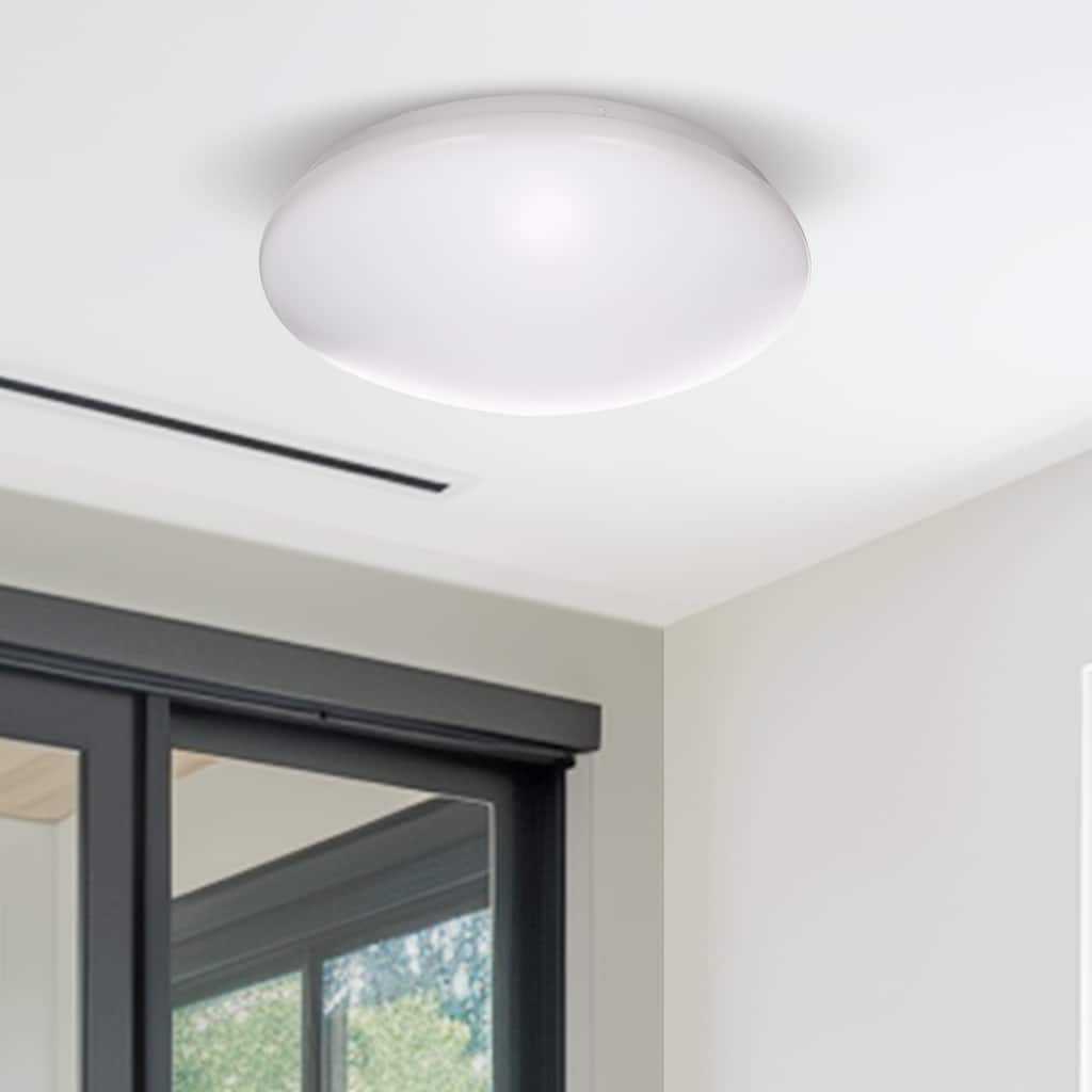 YANSUN Dimmable LED Ceiling Flush Mount Light - 13" Mushroom Shade. - 13in