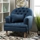 preview thumbnail 8 of 19, Anastasia Tufted Armchair by Christopher Knight Home Blue