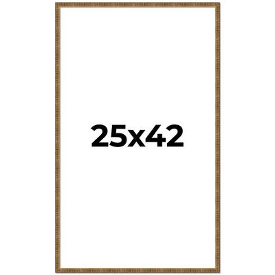 25x42 Frame Gold Solid Wood Picture Frame - Complete Modern Photo