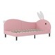 preview thumbnail 7 of 23, Roomfitters Upholstered Rabbit-Shape Daybed, Sofabed with Rabbit Ear Headboard, Pink